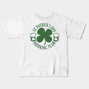 St. Patrick's Day-Funny Drinking Team Beer Clover Kids T-Shirt